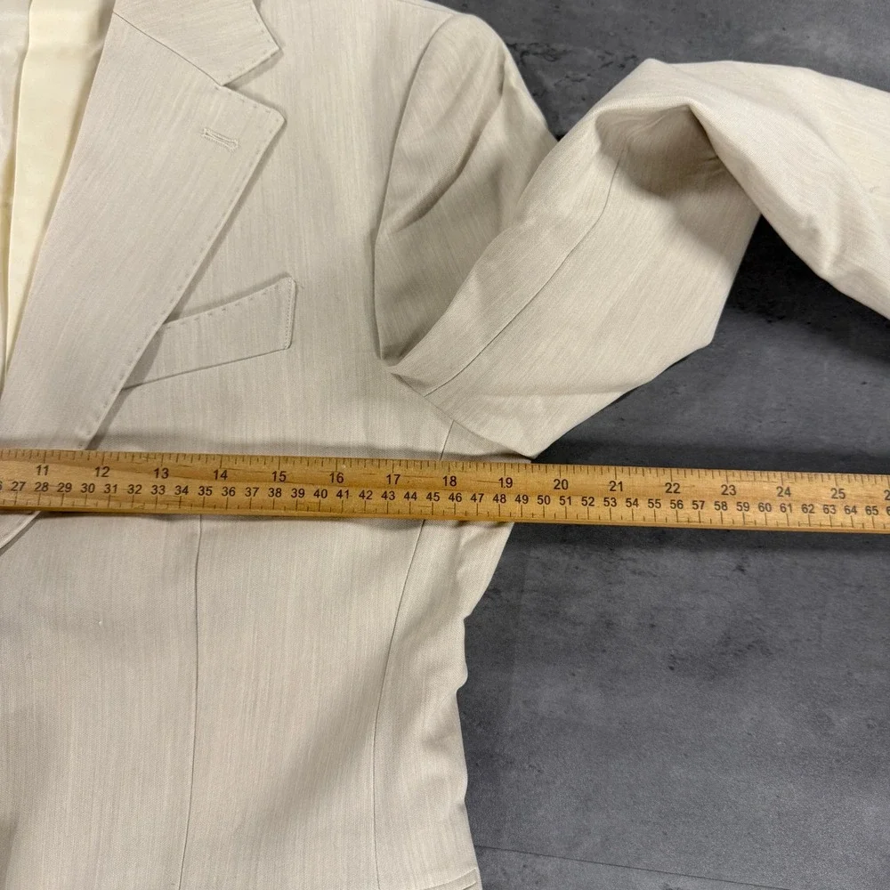Marini Blazer Mens M JSN939 Beige Single Breasted Textured NEW Linen Blend $209